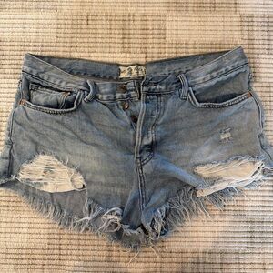 Free People Frayed Jean Short